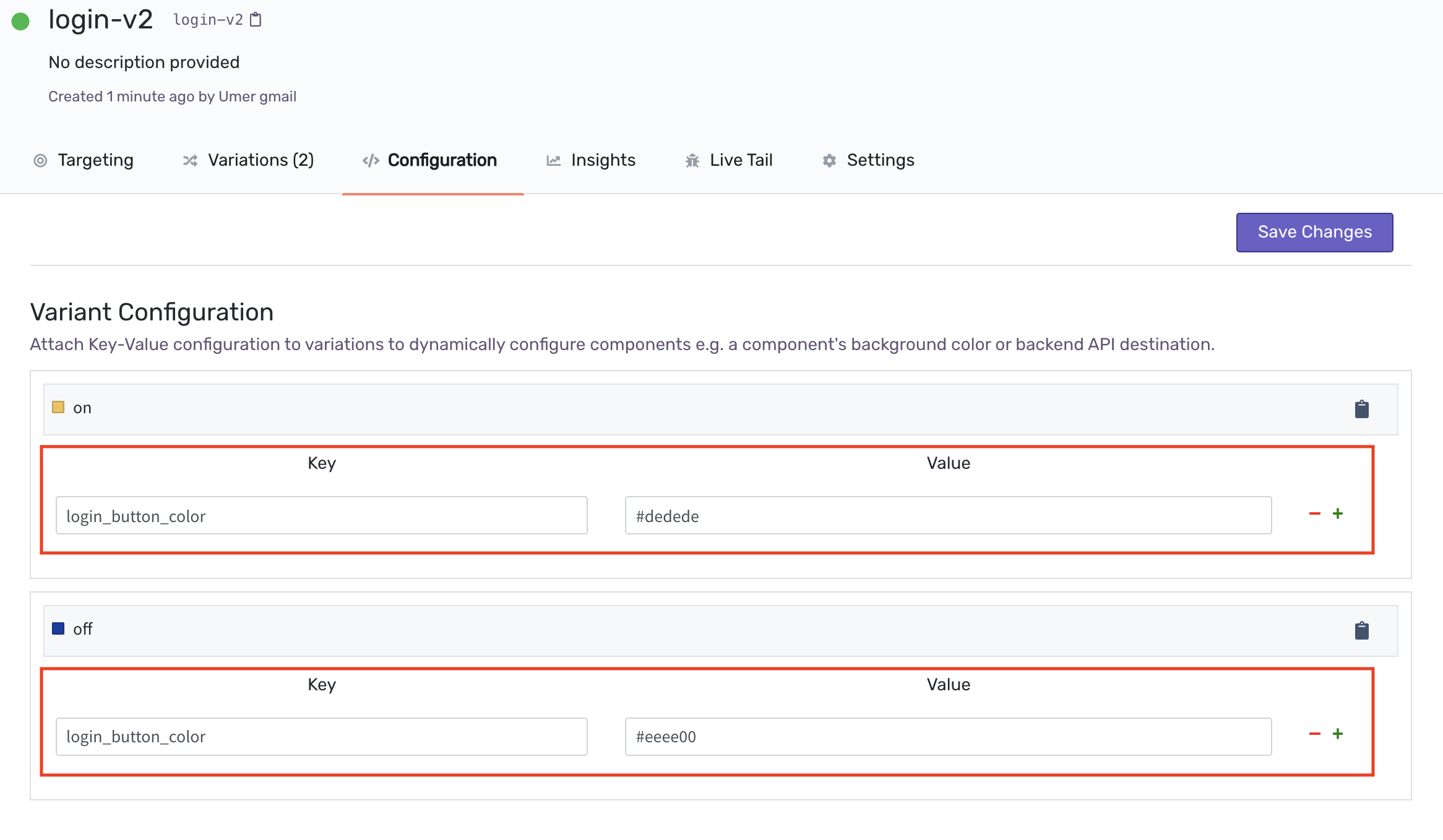 Dynamic Configuration in Unlaunch