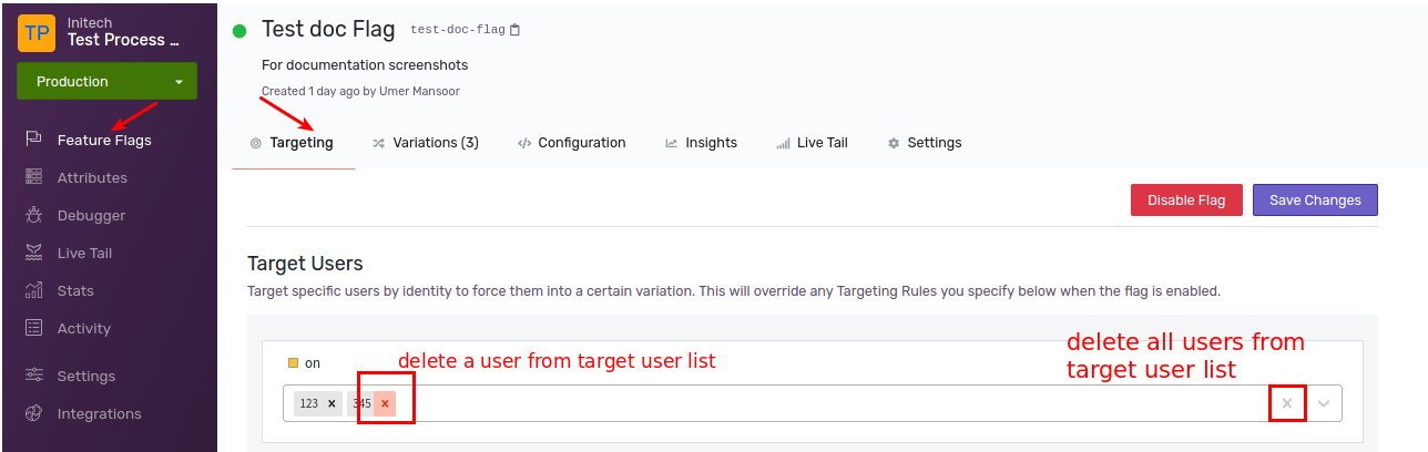 Remove Target Users